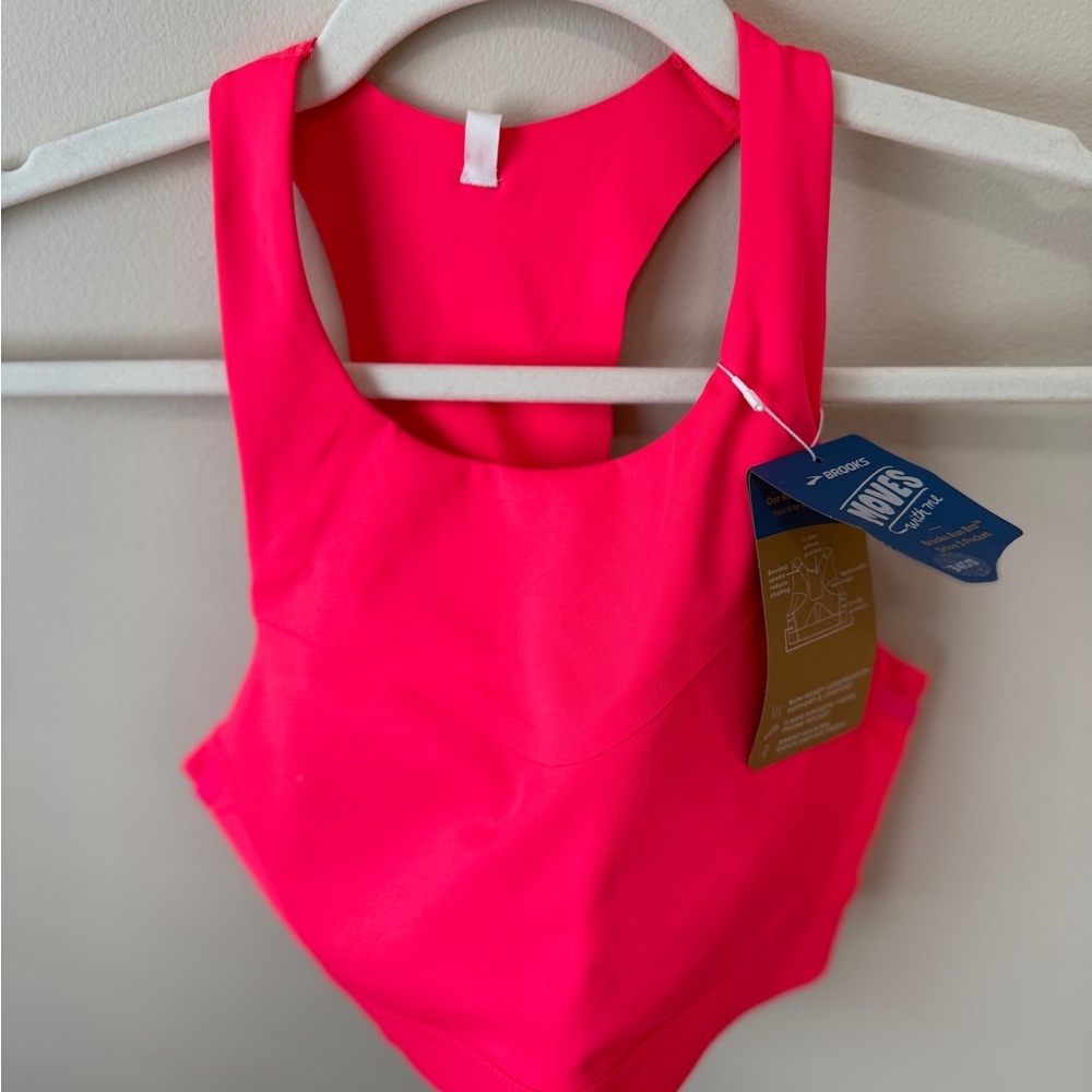 NWT Brooks Hot Pink Rub Bra Drive 3 Pocket size 34c/d